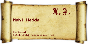 Mahl Hedda névjegykártya